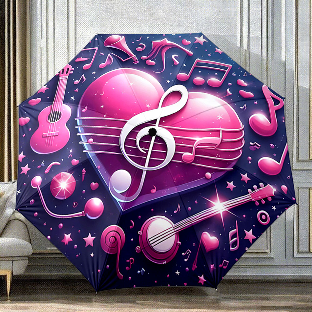 Musical Instrument Family - مظلة قابلة للطي بتصميم نوتات موسيقية