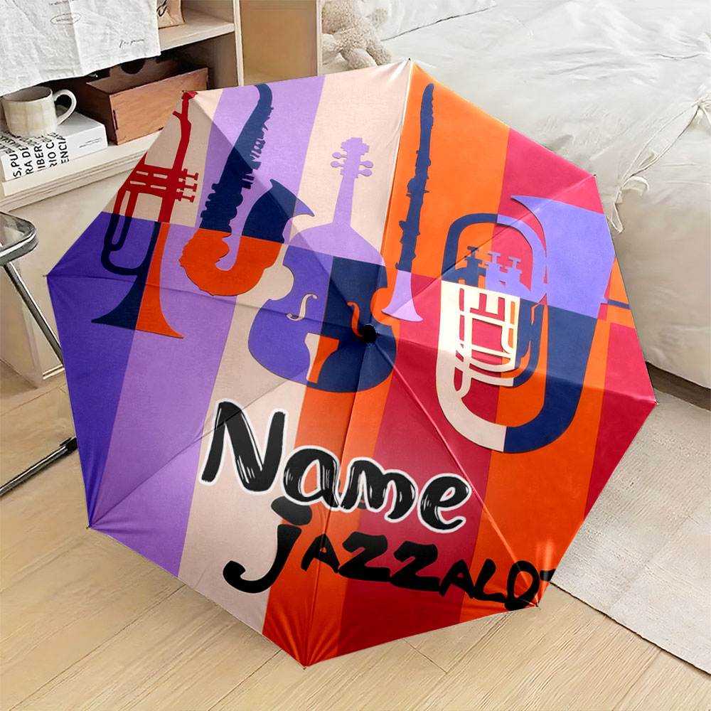 Musical Instrument And Name - مظلة مخصصة تحمل اسمك، 