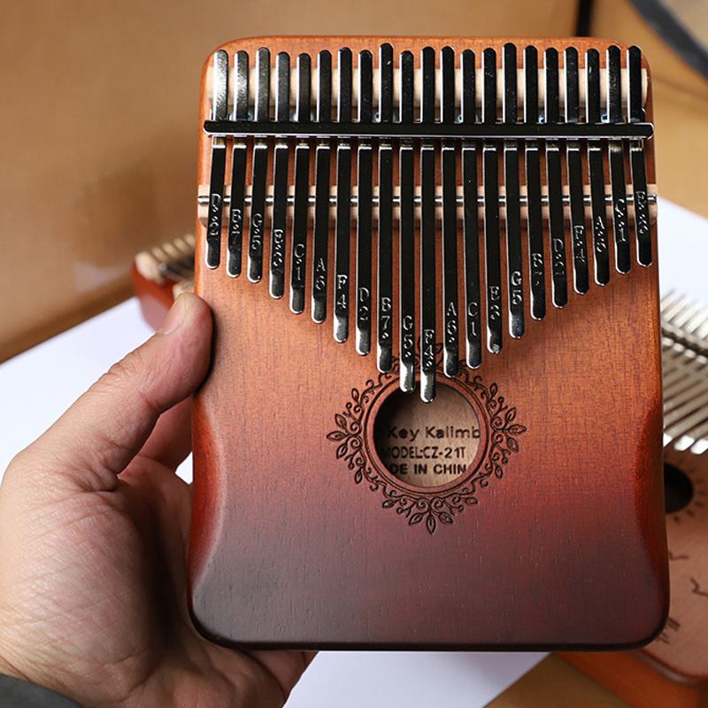 Musical Instrument Balalaika - 21 مفتاح كاليمبا من خشب الماهوجني،