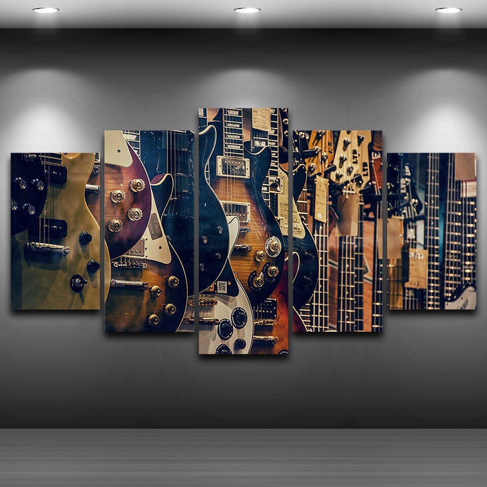 Musical Instrument In Africa - لا الإطار قماش 5 قطع القيثارات