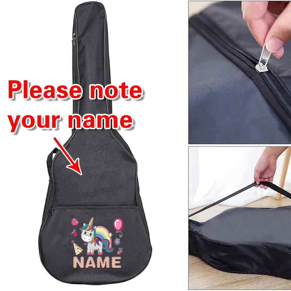 Musical Instrument And Name - تخصيص اسم حقيبة الغيتار 36-41 بوصة