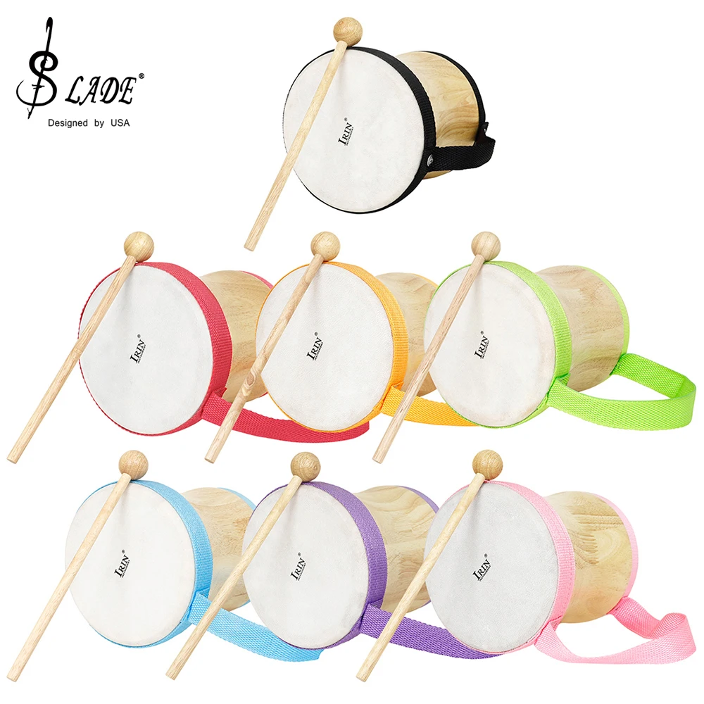 Musical Instrument Of India - منحدر-طبول جلد الغنم خشبية احترافية مع