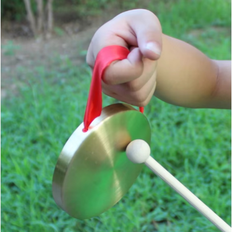 Musical Instrument For Toddlers - قطعة واحدة غونغ يدوي مع عصا