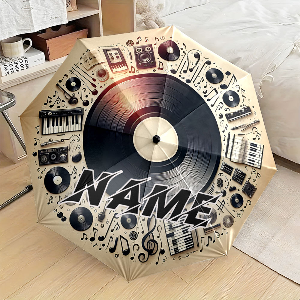 مظلة مخصصة تحمل اسمك، بتصميم م - مراجعة Musical Instrument And Name وسعره
