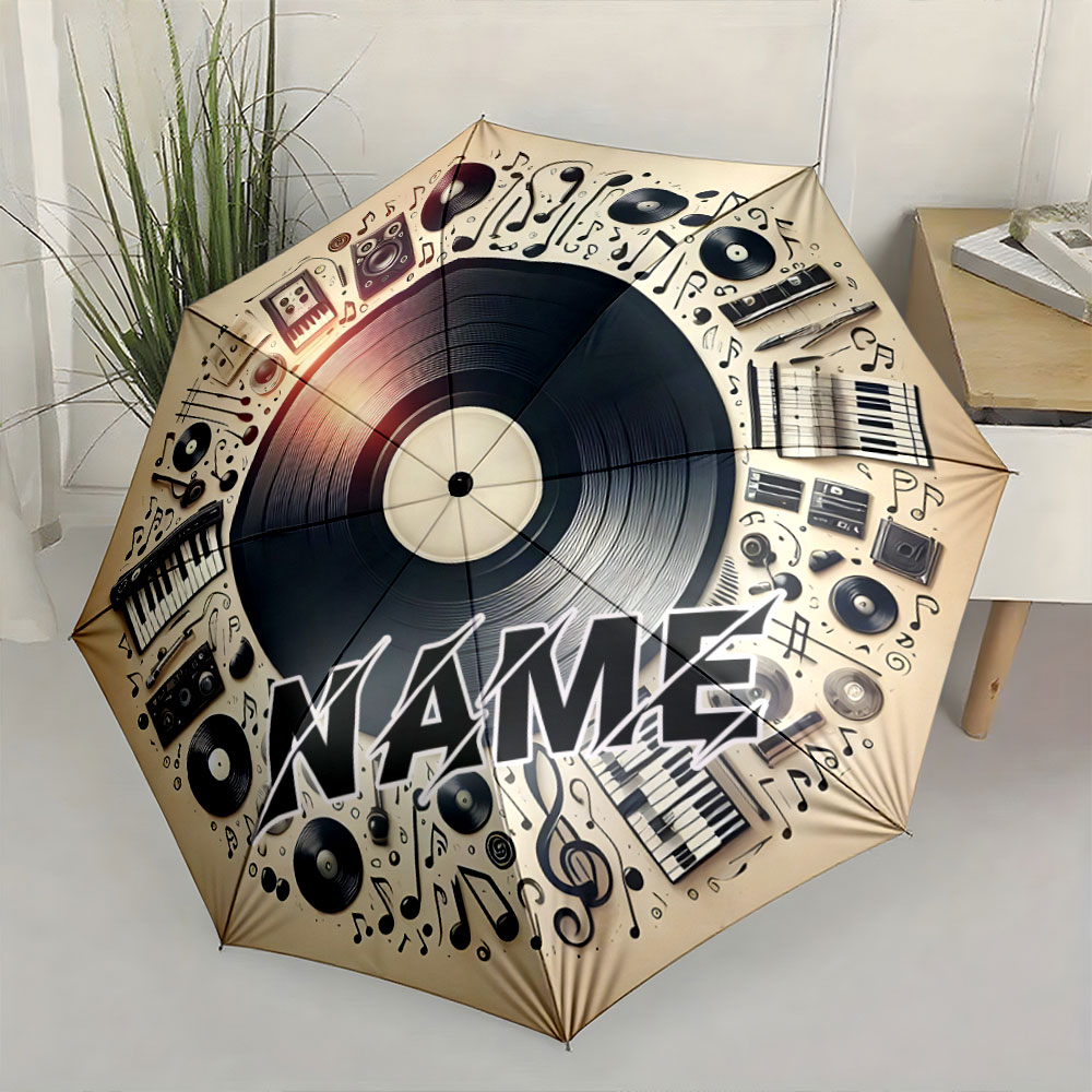 مظلة مخصصة تحمل اسمك، بتصميم م - مراجعة Musical Instrument And Name وسعره