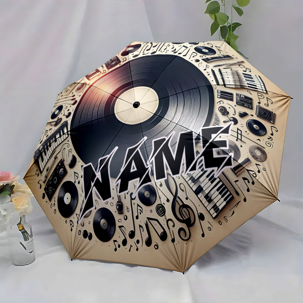 مظلة مخصصة تحمل اسمك، بتصميم م - مراجعة Musical Instrument And Name وسعره