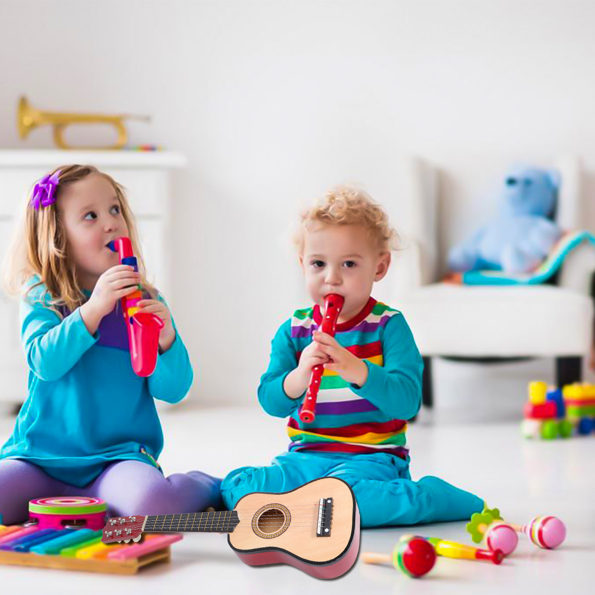 جيتار أكوستيك للأطفال مقاس 21  - مراجعة Musical Instrument For Beginners وسعره