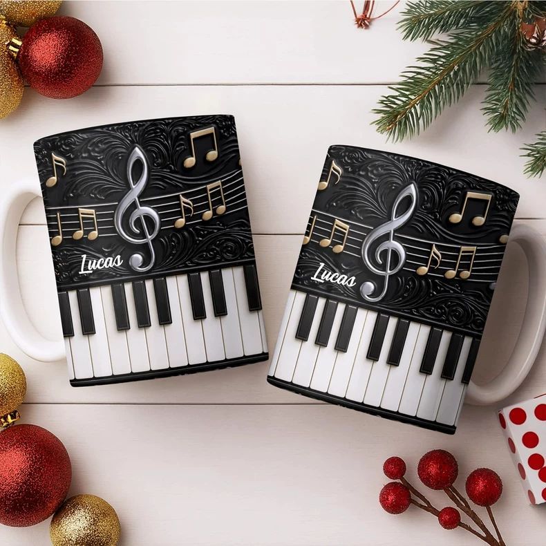 كوب سيراميك على شكل بيانو مخصص - مراجعة Musical Instrument And Name وسعره