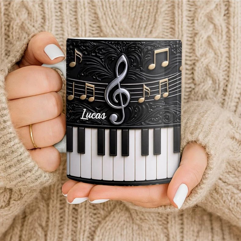 كوب سيراميك على شكل بيانو مخصص - مراجعة Musical Instrument And Name وسعره