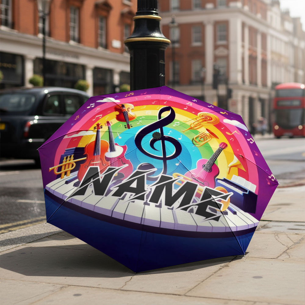 مظلة مخصصة بالاسم، مظلة بتصميم - مراجعة Musical Instrument And Name وسعره