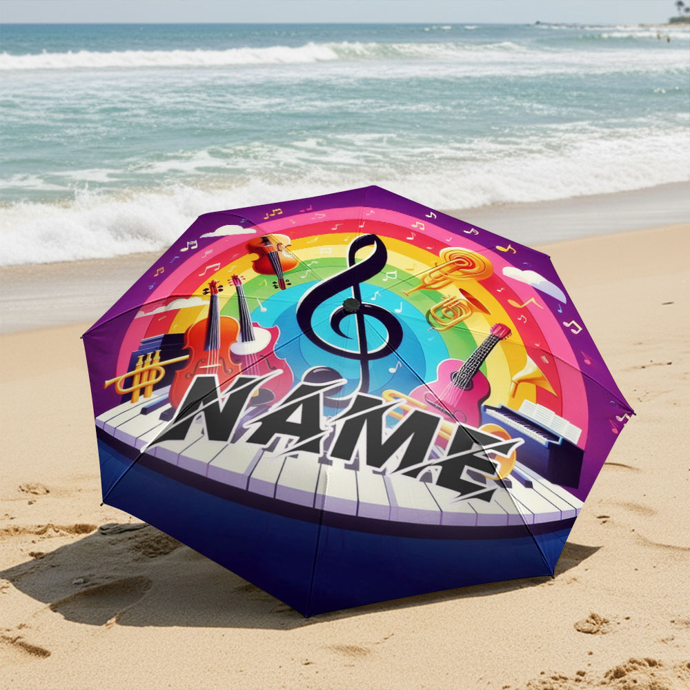 مظلة مخصصة بالاسم، مظلة بتصميم - مراجعة Musical Instrument And Name وسعره