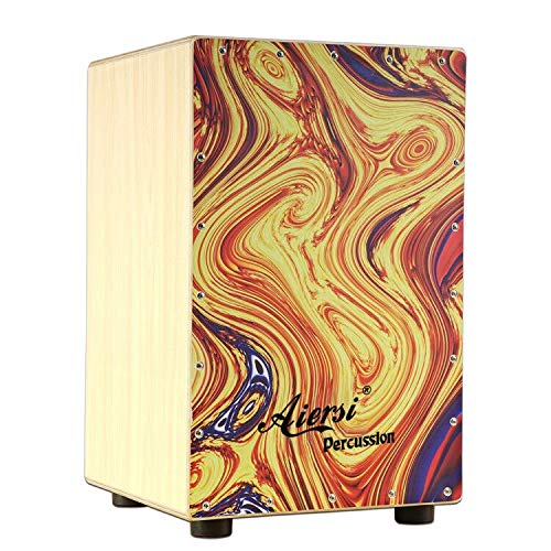 طقم طبول كاجون خشبي ملون يدوي  - مراجعة Musical Instrument Cajon وسعره